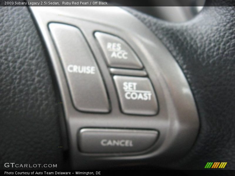 Ruby Red Pearl / Off Black 2009 Subaru Legacy 2.5i Sedan