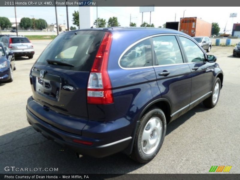 Royal Blue Pearl / Gray 2011 Honda CR-V LX 4WD