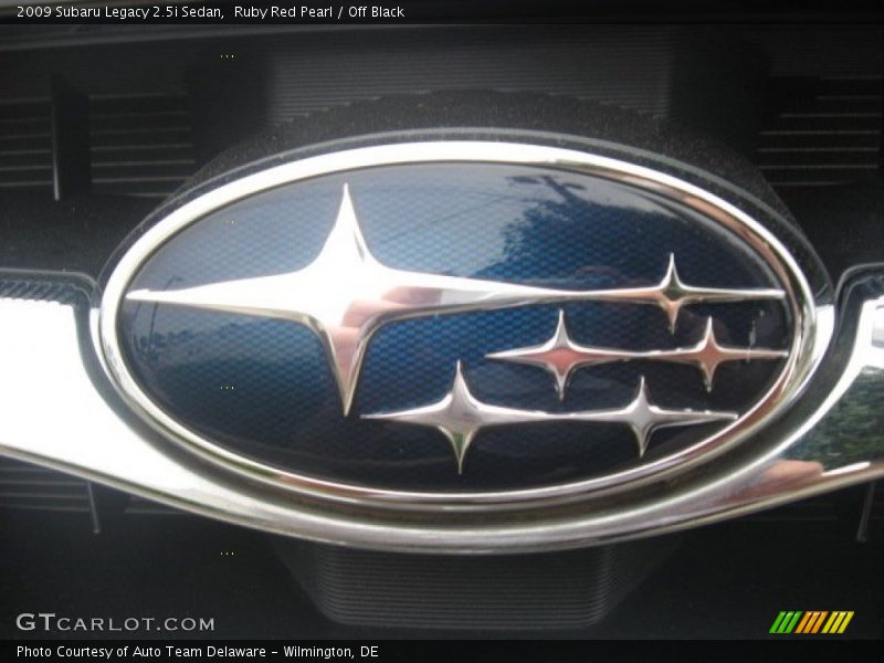 Ruby Red Pearl / Off Black 2009 Subaru Legacy 2.5i Sedan