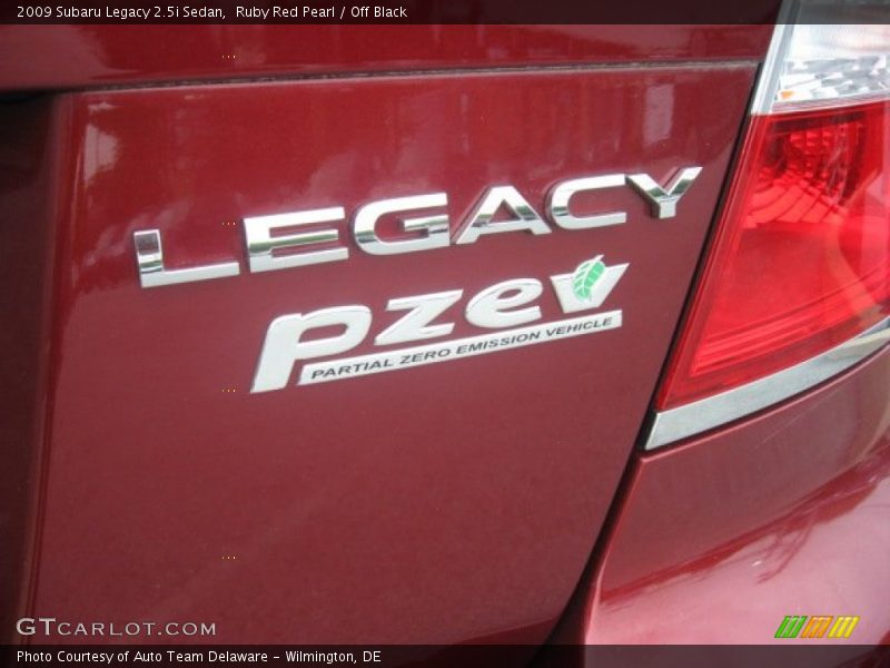 Ruby Red Pearl / Off Black 2009 Subaru Legacy 2.5i Sedan
