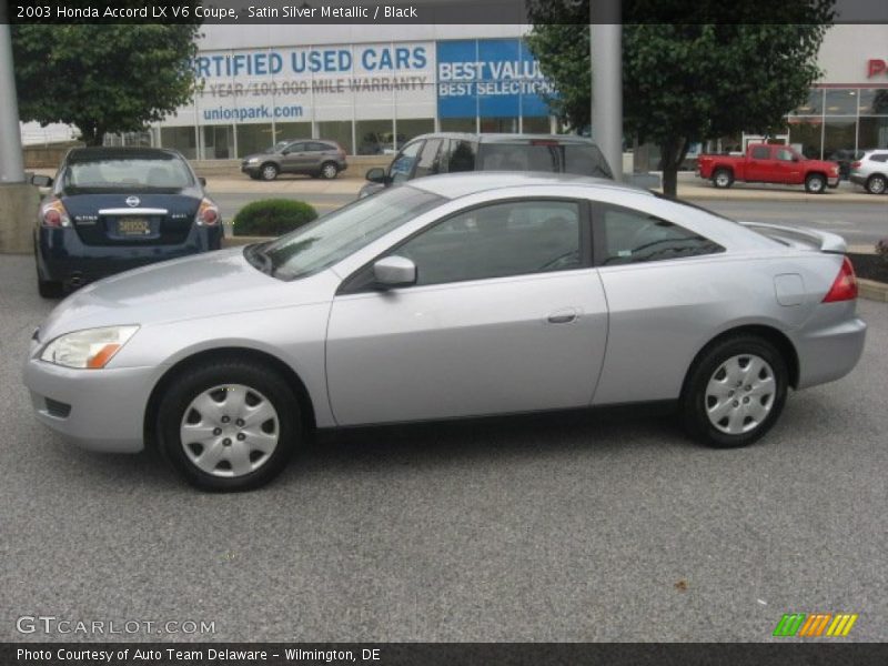 Satin Silver Metallic / Black 2003 Honda Accord LX V6 Coupe