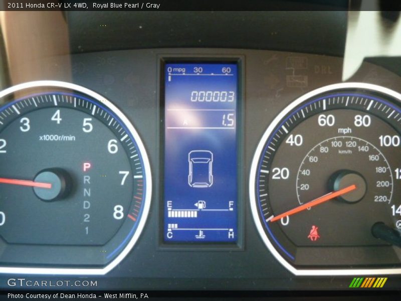 Royal Blue Pearl / Gray 2011 Honda CR-V LX 4WD