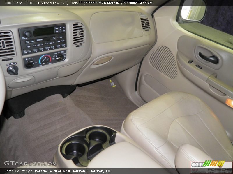 Dark Highland Green Metallic / Medium Graphite 2001 Ford F150 XLT SuperCrew 4x4