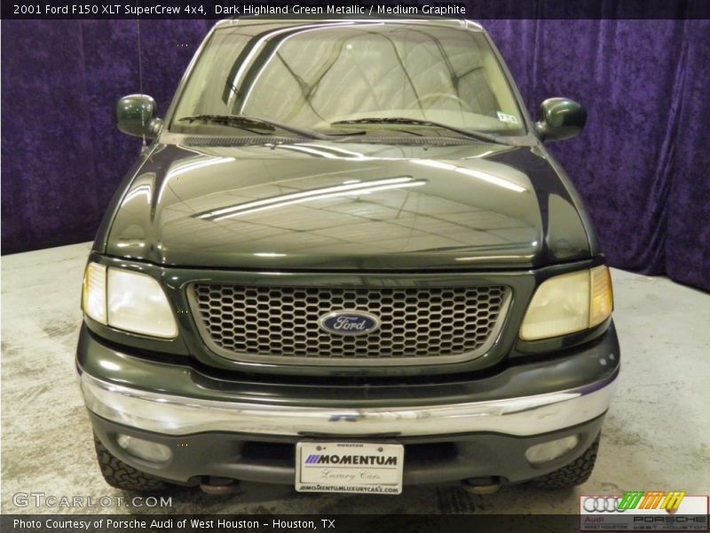 Dark Highland Green Metallic / Medium Graphite 2001 Ford F150 XLT SuperCrew 4x4