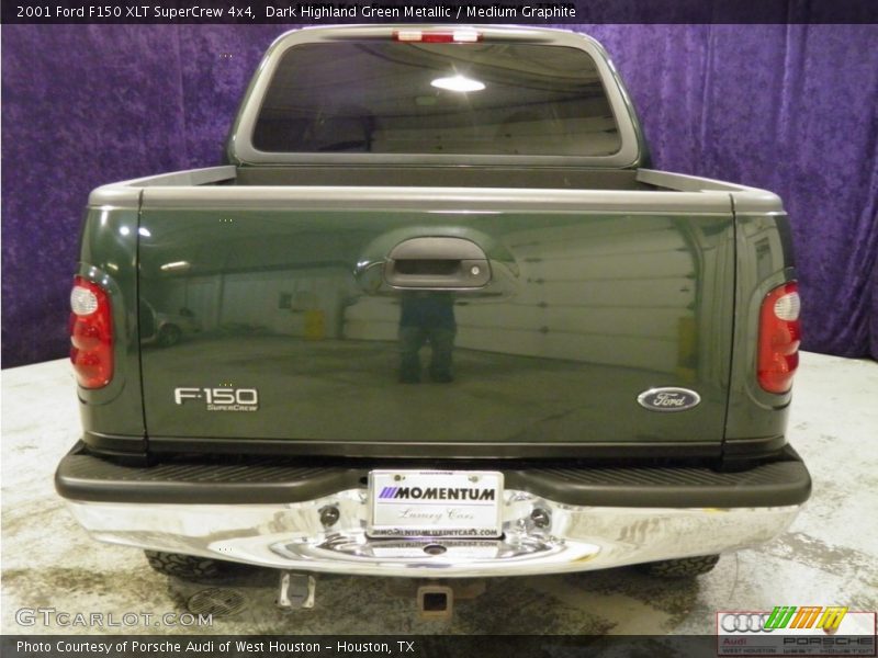 Dark Highland Green Metallic / Medium Graphite 2001 Ford F150 XLT SuperCrew 4x4