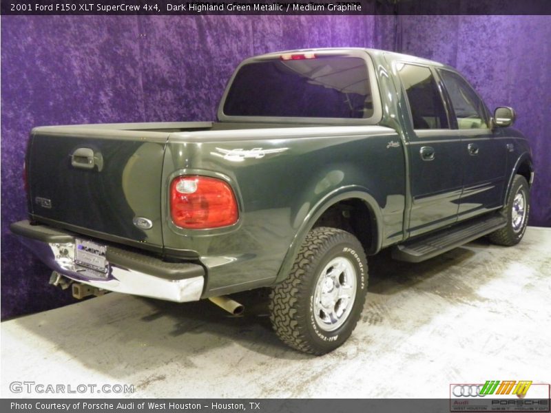 Dark Highland Green Metallic / Medium Graphite 2001 Ford F150 XLT SuperCrew 4x4
