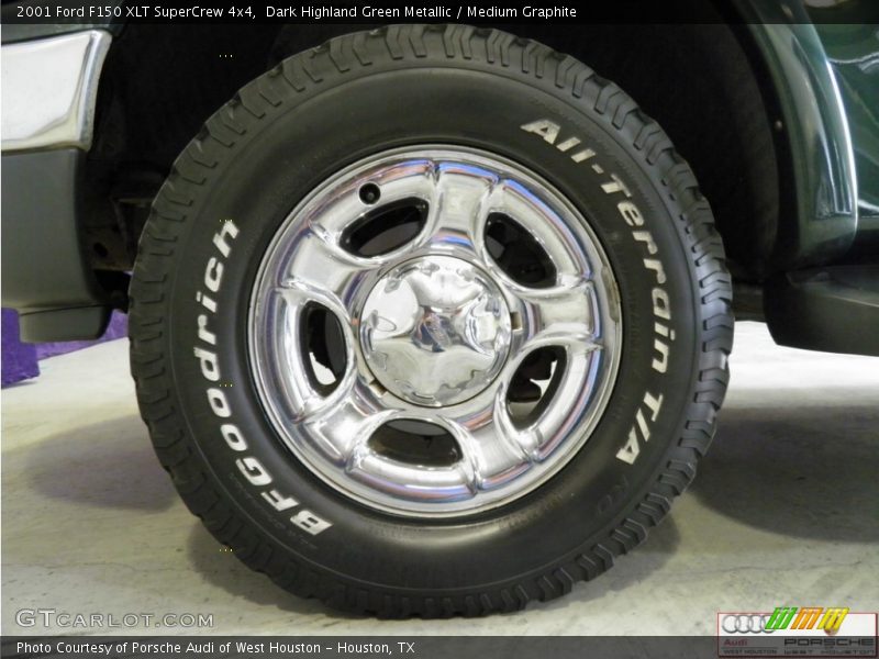 Dark Highland Green Metallic / Medium Graphite 2001 Ford F150 XLT SuperCrew 4x4