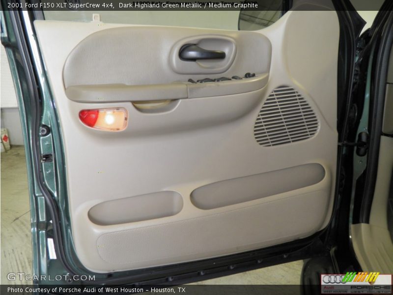 Dark Highland Green Metallic / Medium Graphite 2001 Ford F150 XLT SuperCrew 4x4