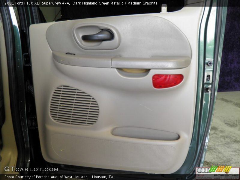 Dark Highland Green Metallic / Medium Graphite 2001 Ford F150 XLT SuperCrew 4x4