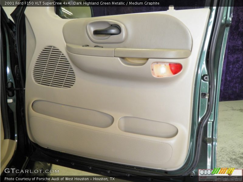 Dark Highland Green Metallic / Medium Graphite 2001 Ford F150 XLT SuperCrew 4x4