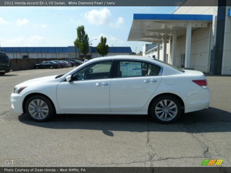 White Diamond Pearl / Ivory 2011 Honda Accord EX-L V6 Sedan