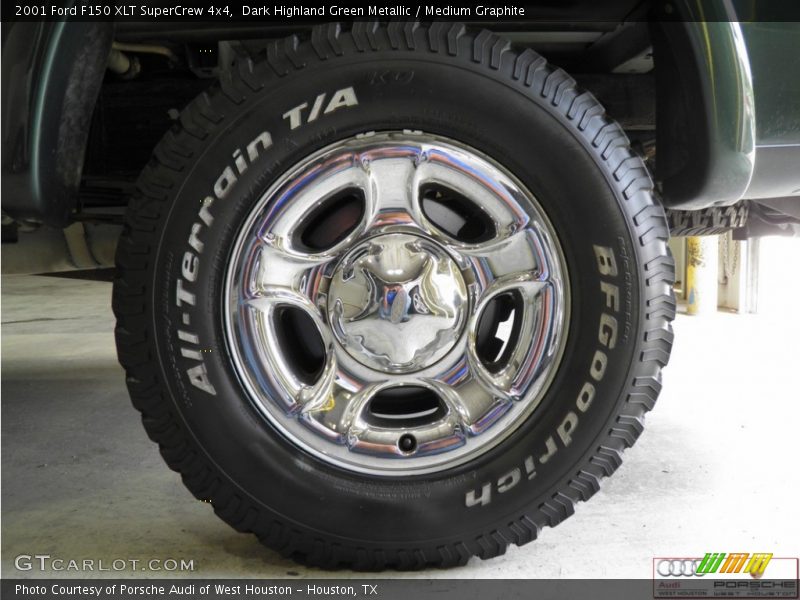 Dark Highland Green Metallic / Medium Graphite 2001 Ford F150 XLT SuperCrew 4x4