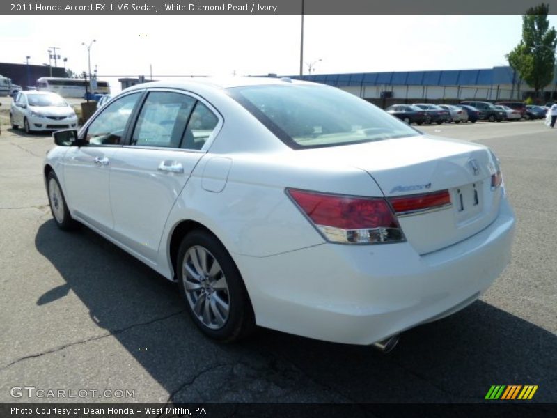 White Diamond Pearl / Ivory 2011 Honda Accord EX-L V6 Sedan