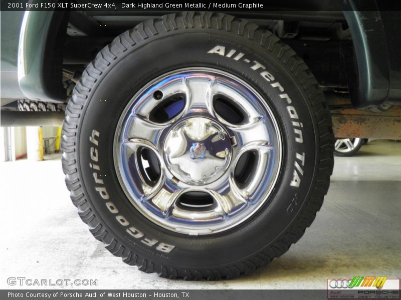 Dark Highland Green Metallic / Medium Graphite 2001 Ford F150 XLT SuperCrew 4x4
