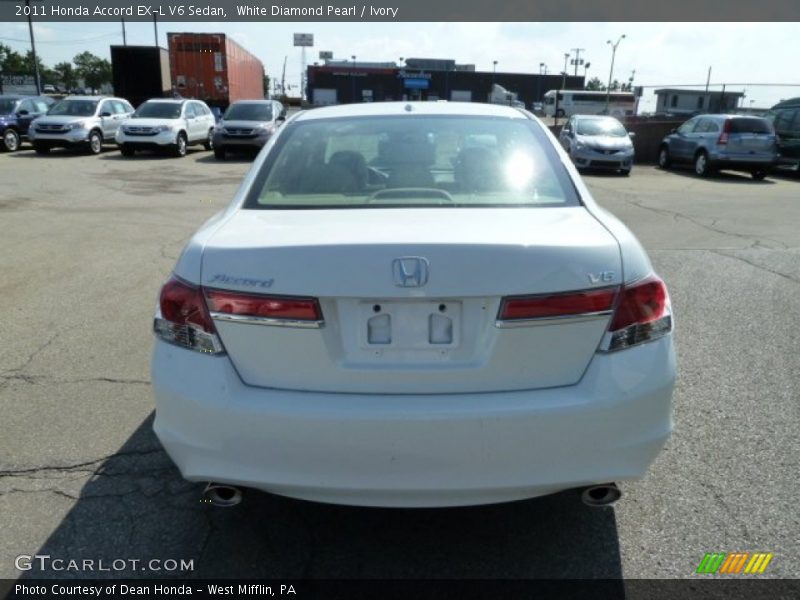 White Diamond Pearl / Ivory 2011 Honda Accord EX-L V6 Sedan