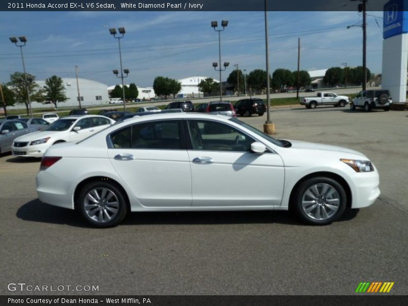 White Diamond Pearl / Ivory 2011 Honda Accord EX-L V6 Sedan