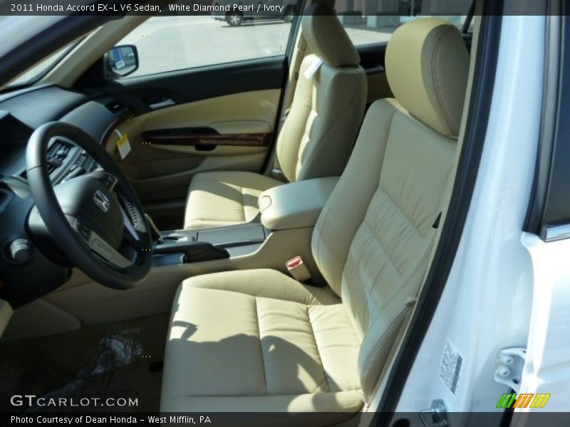 White Diamond Pearl / Ivory 2011 Honda Accord EX-L V6 Sedan