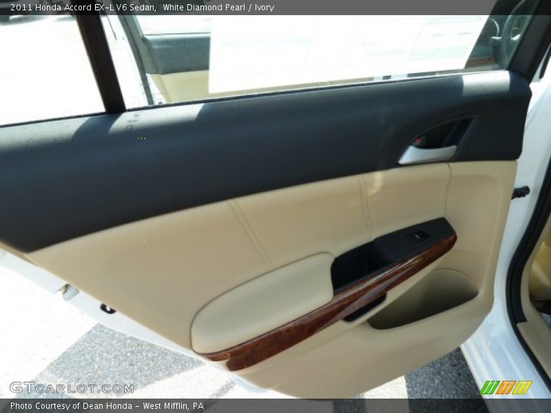 White Diamond Pearl / Ivory 2011 Honda Accord EX-L V6 Sedan