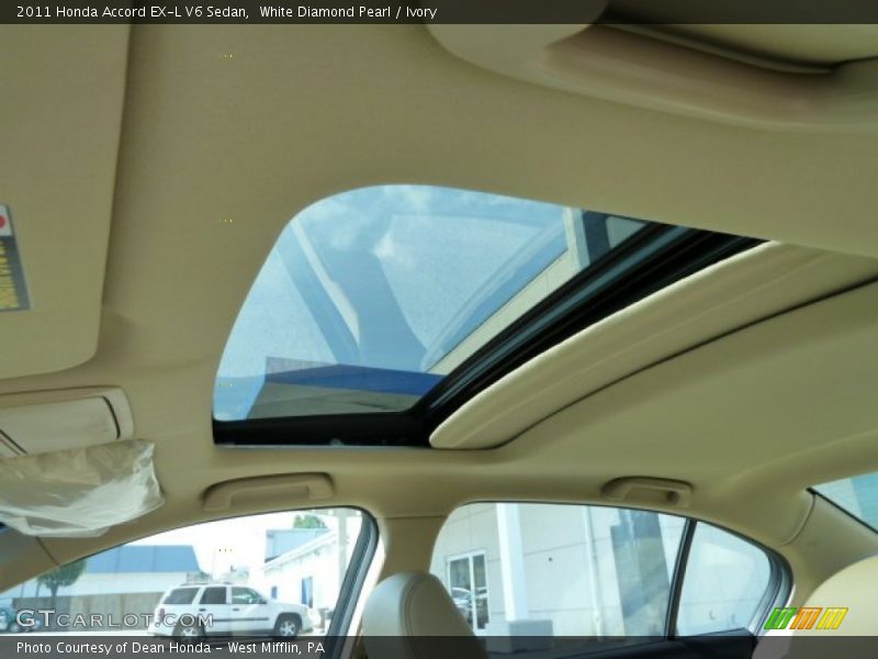 White Diamond Pearl / Ivory 2011 Honda Accord EX-L V6 Sedan