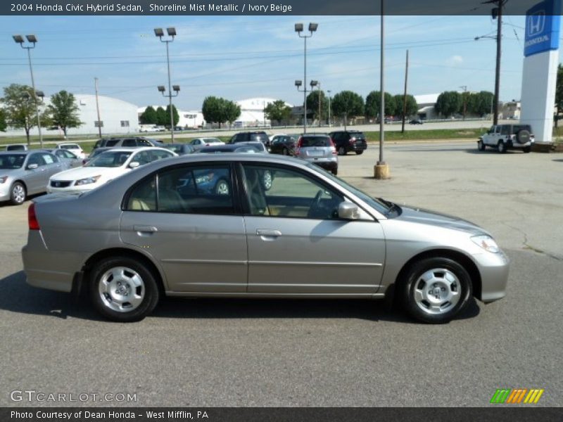 Shoreline Mist Metallic / Ivory Beige 2004 Honda Civic Hybrid Sedan