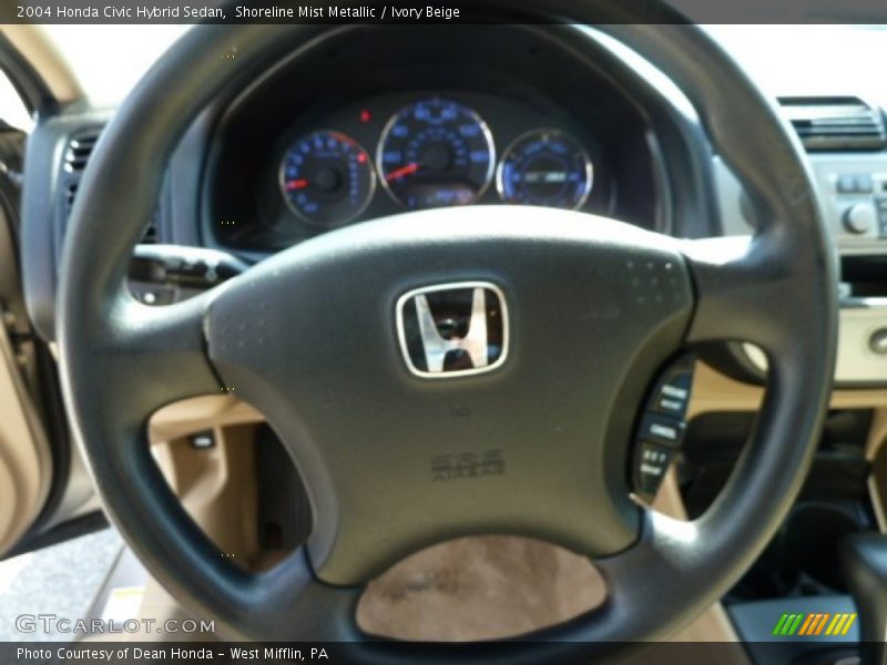 Shoreline Mist Metallic / Ivory Beige 2004 Honda Civic Hybrid Sedan