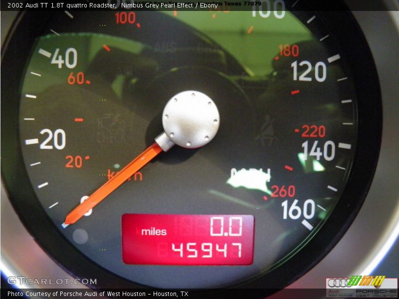 Nimbus Grey Pearl Effect / Ebony 2002 Audi TT 1.8T quattro Roadster