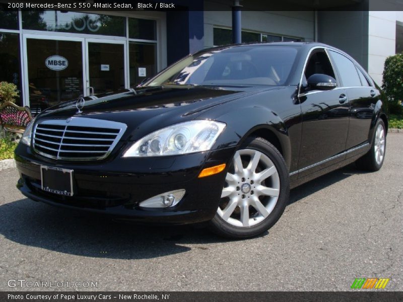 Black / Black 2008 Mercedes-Benz S 550 4Matic Sedan