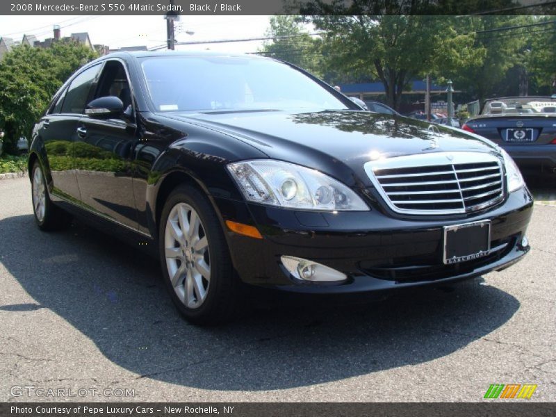 Black / Black 2008 Mercedes-Benz S 550 4Matic Sedan