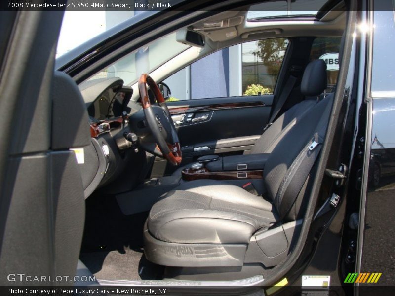 Black / Black 2008 Mercedes-Benz S 550 4Matic Sedan
