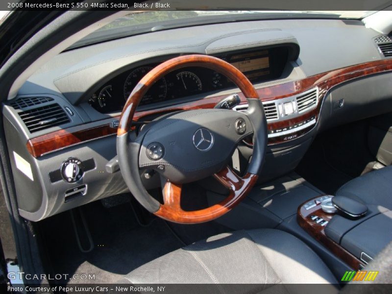 Black / Black 2008 Mercedes-Benz S 550 4Matic Sedan
