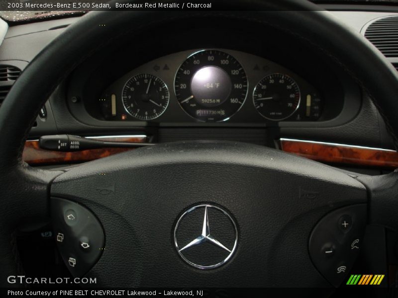 Bordeaux Red Metallic / Charcoal 2003 Mercedes-Benz E 500 Sedan
