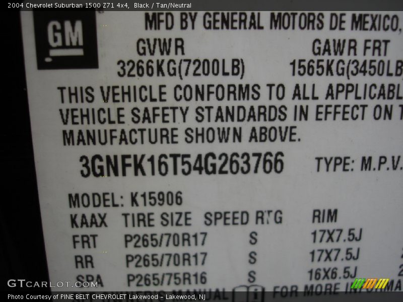 Black / Tan/Neutral 2004 Chevrolet Suburban 1500 Z71 4x4