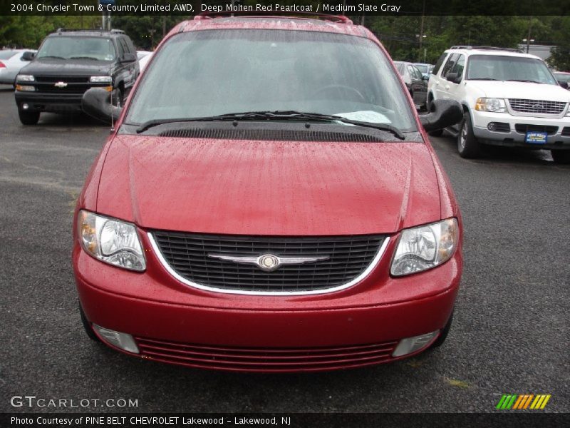 Deep Molten Red Pearlcoat / Medium Slate Gray 2004 Chrysler Town & Country Limited AWD