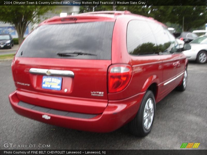 Deep Molten Red Pearlcoat / Medium Slate Gray 2004 Chrysler Town & Country Limited AWD