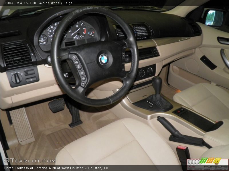 Alpine White / Beige 2004 BMW X5 3.0i