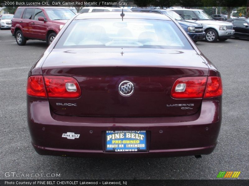 Dark Garnet Red Metallic / Titanium Gray 2006 Buick Lucerne CXL