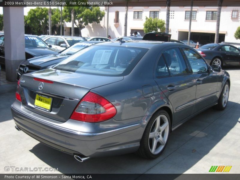 Flint Grey Metallic / Black 2009 Mercedes-Benz E 550 Sedan