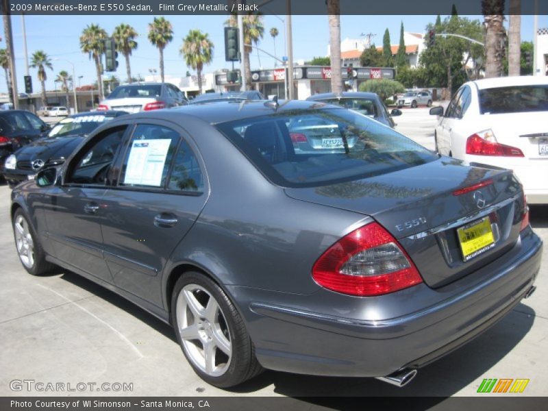 Flint Grey Metallic / Black 2009 Mercedes-Benz E 550 Sedan