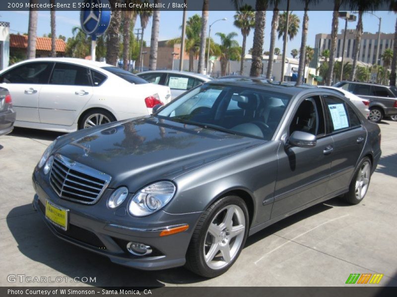 Flint Grey Metallic / Black 2009 Mercedes-Benz E 550 Sedan