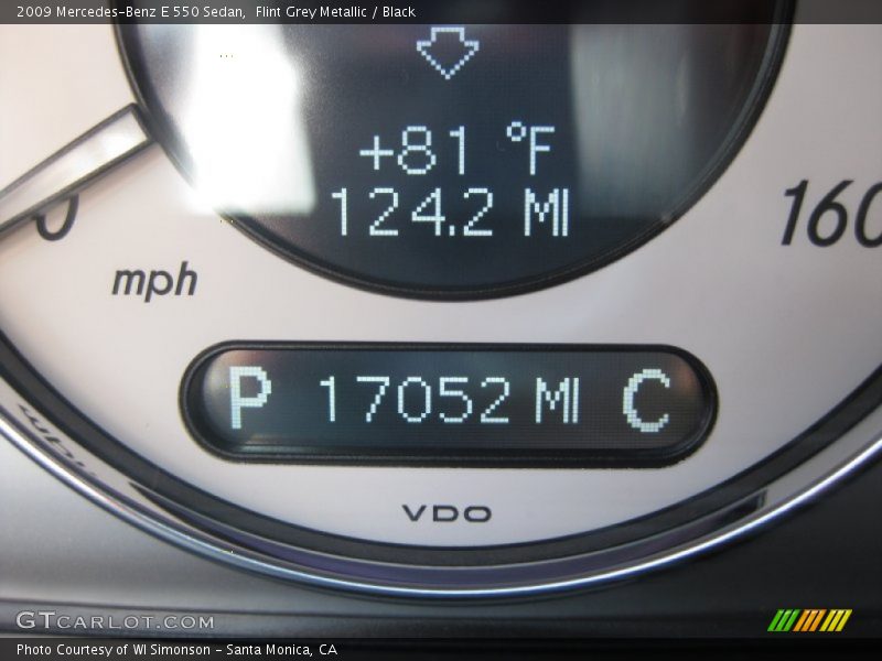 Flint Grey Metallic / Black 2009 Mercedes-Benz E 550 Sedan