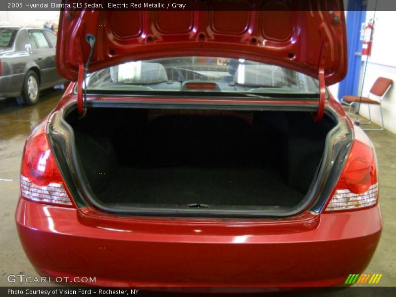 Electric Red Metallic / Gray 2005 Hyundai Elantra GLS Sedan