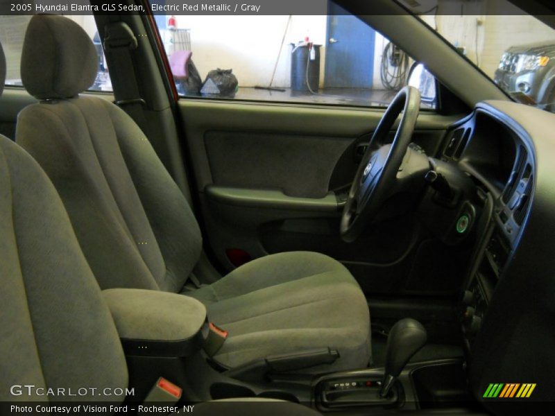 Electric Red Metallic / Gray 2005 Hyundai Elantra GLS Sedan