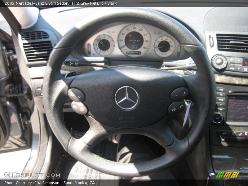 Flint Grey Metallic / Black 2009 Mercedes-Benz E 550 Sedan