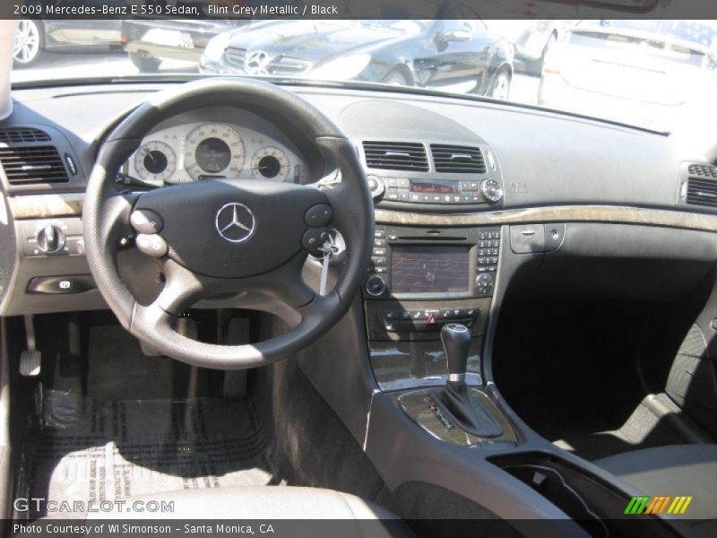 Flint Grey Metallic / Black 2009 Mercedes-Benz E 550 Sedan