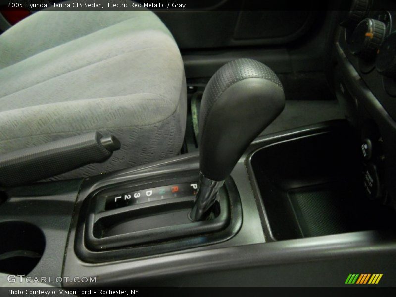 Electric Red Metallic / Gray 2005 Hyundai Elantra GLS Sedan