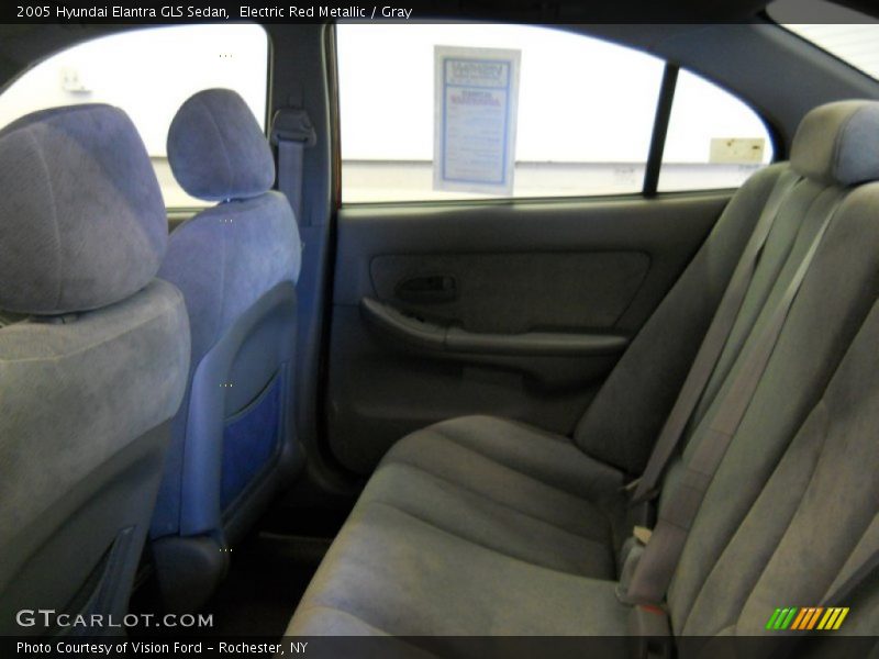 Electric Red Metallic / Gray 2005 Hyundai Elantra GLS Sedan