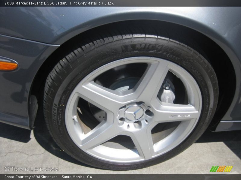 Flint Grey Metallic / Black 2009 Mercedes-Benz E 550 Sedan