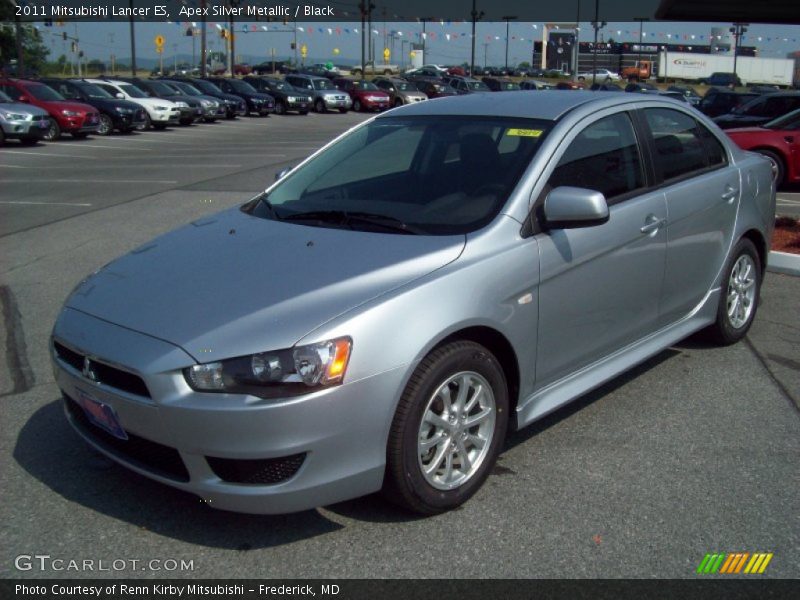 Apex Silver Metallic / Black 2011 Mitsubishi Lancer ES