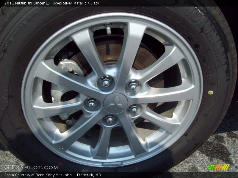 Apex Silver Metallic / Black 2011 Mitsubishi Lancer ES