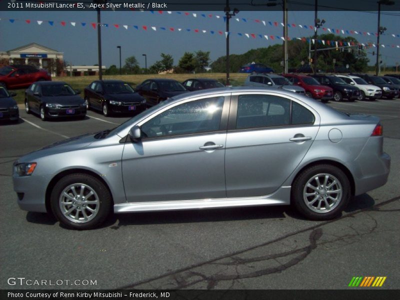 Apex Silver Metallic / Black 2011 Mitsubishi Lancer ES